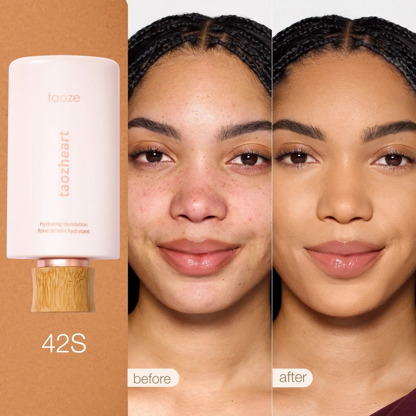 Limited Time BOGO Free🔥 Hydrating Foundation & Brush - Full Coverage Base + Free Buffing Brush