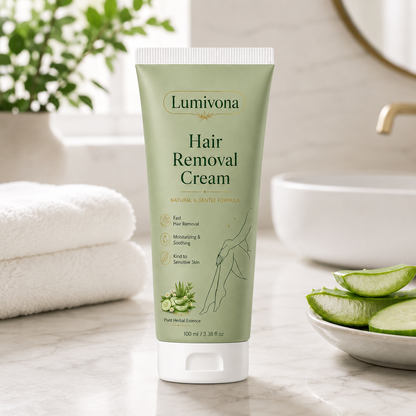 Lumivona™ Natural Gentle Hair Removal Cream | For Women & Men, Sensitive Skin